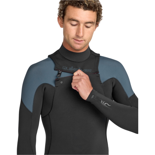 2025 Quiksilver Hommes Mercury 4/3mm Chest Zip Combinaison Néoprène 25AW213506 - Orion Blue